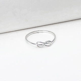 Nhẫn Nữ Bạc Ta CaoBac Silver Thiết Kế Sợi Vô Cực SN038 Cá Tính