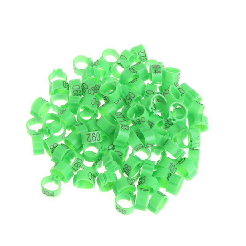 Bộ 100 vòng phân loại gắn chân chim bồ câu 10mm