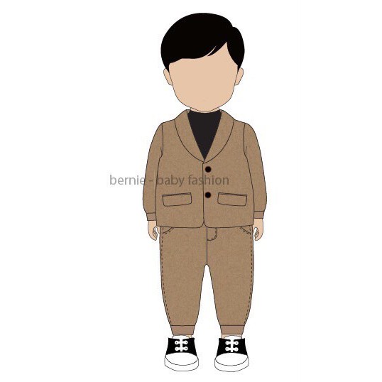 (HÀNG THIẾT KẾ MỚI) Set bộ vest dạ 2 khuy phong cách Hàn Quốc cho bé trai
