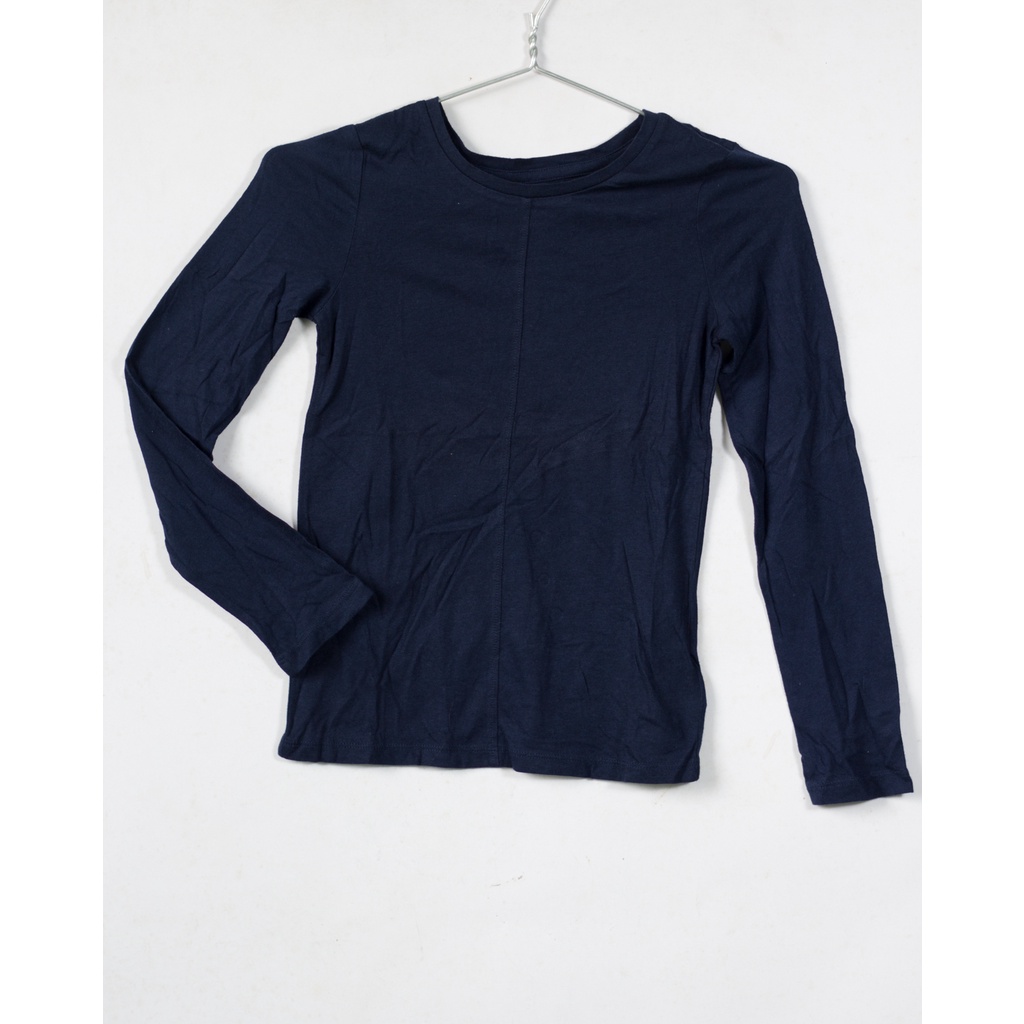 Áo thun bé trai 8-10t tay dài cổ tròn cotton mỏng mịn GAP Kids