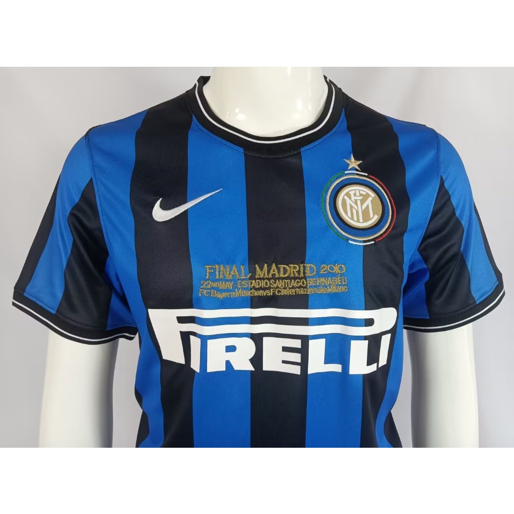 Áo Thun Bóng Đá Ngắn Tay Phong Cách Đội Tuyển Inter Milan Size S-XXL 09-10