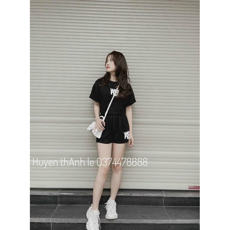 bộ áo thun quần đùi wang - bộ quần áo cotton - set quần áo thun nữ - chất cotton mềm - lên dáng năng động