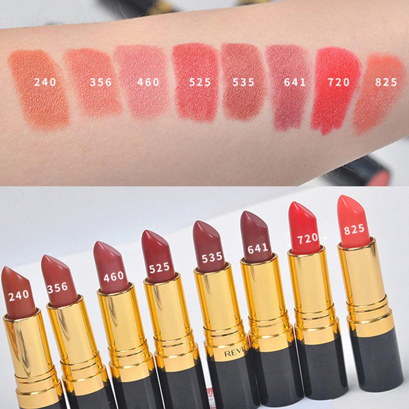 REVLON  Son Môi Siêu LUSTROUS CREME Mỹ 225#Rượu Vang Hoa Hồng 674#San Hô 044#Trần Afair 730#Revon Đỏ