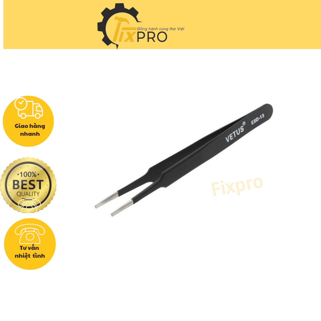 Nhíp gắp linh kiện Vetus ESD-13 đầu nhọn