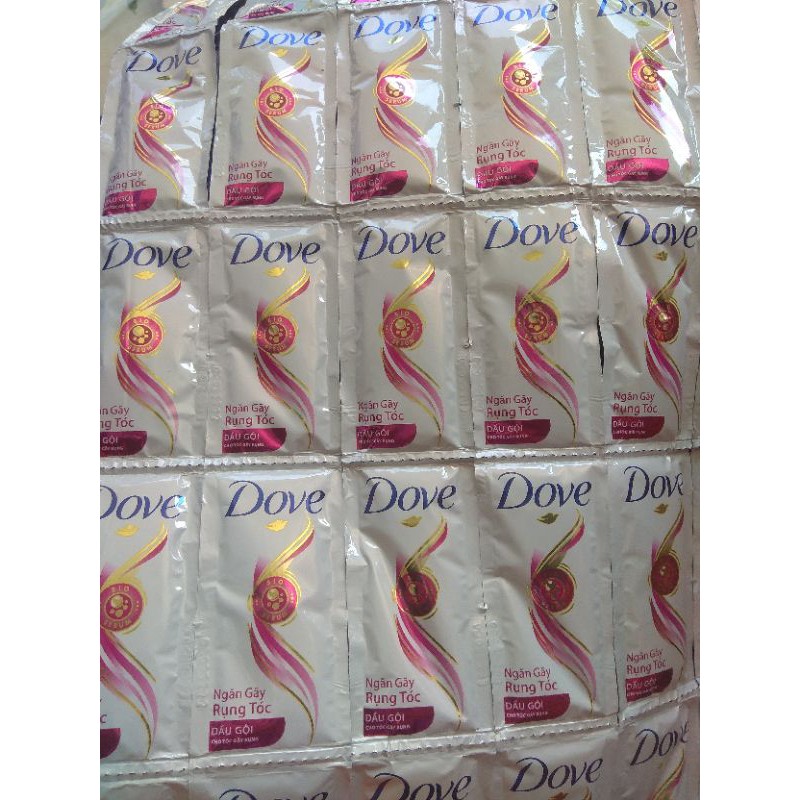 Dây 12 gói dầu gội - xả dove ngăn tóc gãy rụng