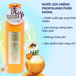 Nuớc xúc miệng propolinse chai 600ml của nhật bản