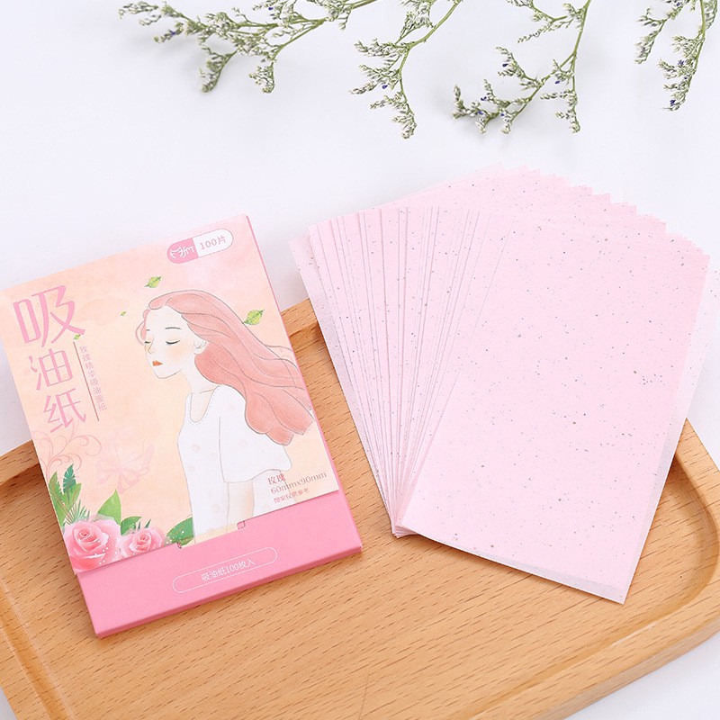 100 in1 Mặt Tinh Dầu Hấp Thụ Giấy Tờ Làm Mờ Tờ Shrik Lỗ Chân Lông Các Mô Mặt Sạch Da Lộn Hút Dầu Giấy Giấy thấm | BigBuy360 - bigbuy360.vn