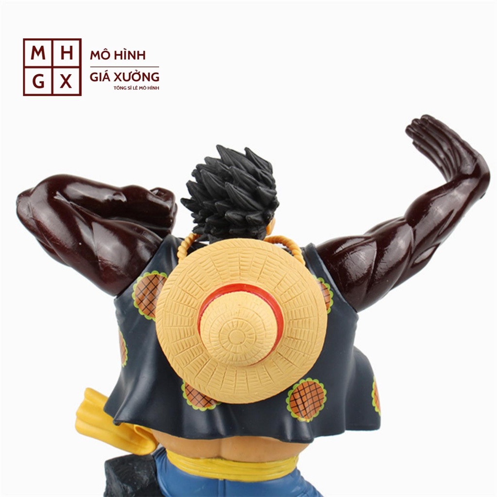 Mô hình One Piece Luffy gear 4 siêu đẹp cao 14cm trạng thái chiến đấu  , figure mô hình anmie one piece luffy