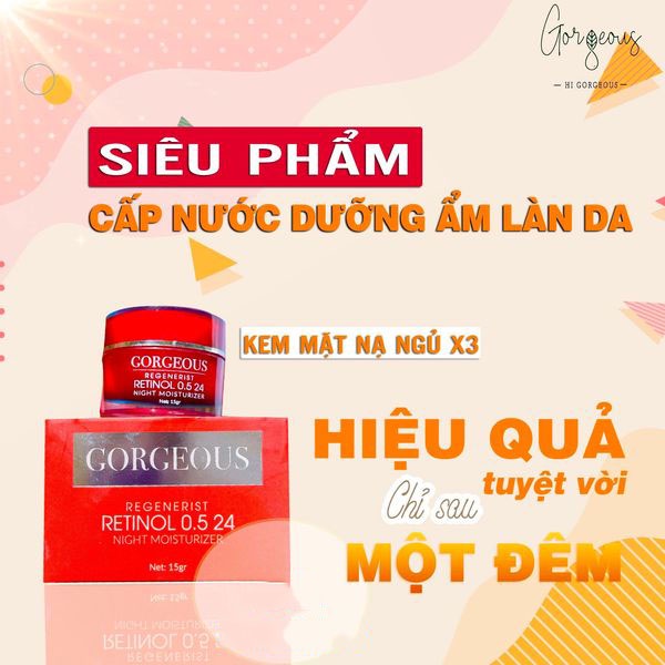 [Chính Hãng] Kem mặt nạ ngủ Múi Xù Gorgeous - Dưỡng Ẩm Đêm Thâu - Tươi Trẻ Dài Lâu