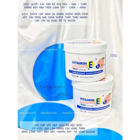 Kem Kích Trắng Dưỡng Ẩm Vitamin E Whitening Body Serum Thái Lan 500mL