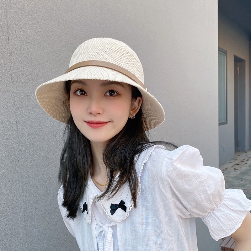 Nón Vành Rộng Thoáng Khí Thời Trang Mùa Hè Phong Cách Hàn Quốc Cho Nữ