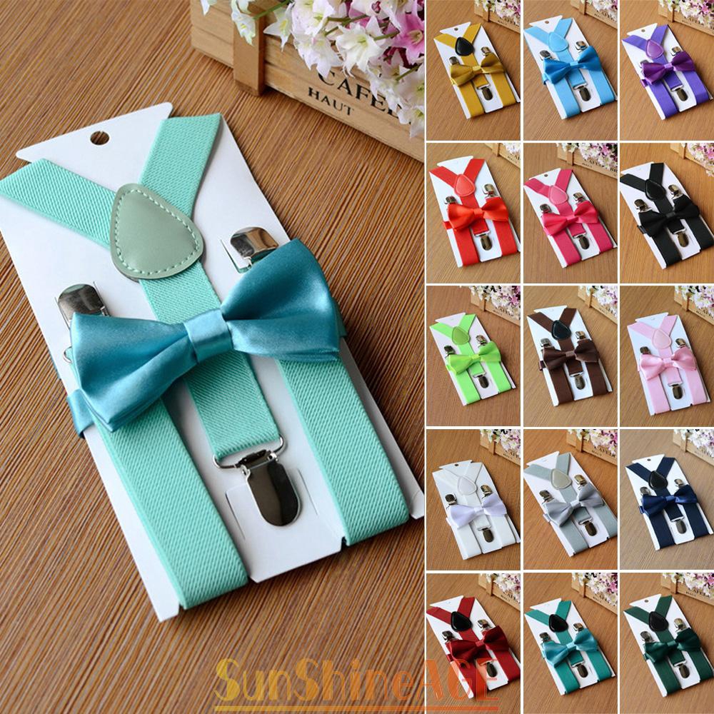 Đai nịt quần chữ Y kèm nơ đeo cổ áo cho bé