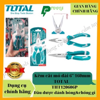Total kìm kềm mũi nhọn mõ dài 6 inch/160mm tht120606p