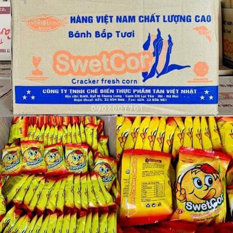 Bánh Quy Bắp Swetcor Tân Việt Nhật 100g/250g/500g/1kg/4 Kg