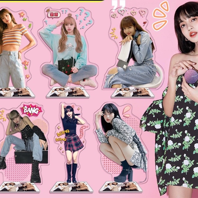 *Có-Sẵn* ẢNH STANDEE BLACKPINK LISA TƯỢNG ACRYLIC