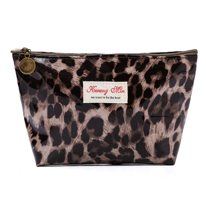 Túi Đựng Đồ Trang Điểm Đa Năng Họa Tiết Da Báo Dành Cho Nữ