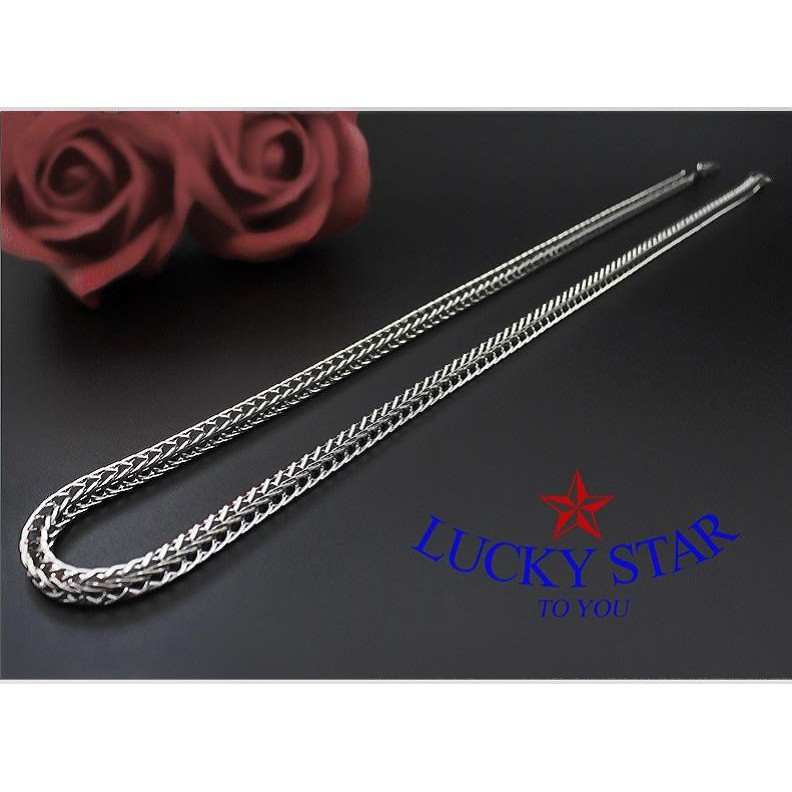 Dây chuyền nam mắc xích khối vuông thời trang 3mm x 55cm