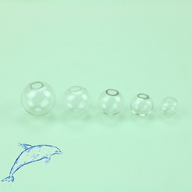 Phụ Kiện Quả Cầu Thủy Tinh Rỗng Trong Suốt 10 / 12 / 14 / 16 / 18mm Làm Đồ Trang Sức Thủ Công diy