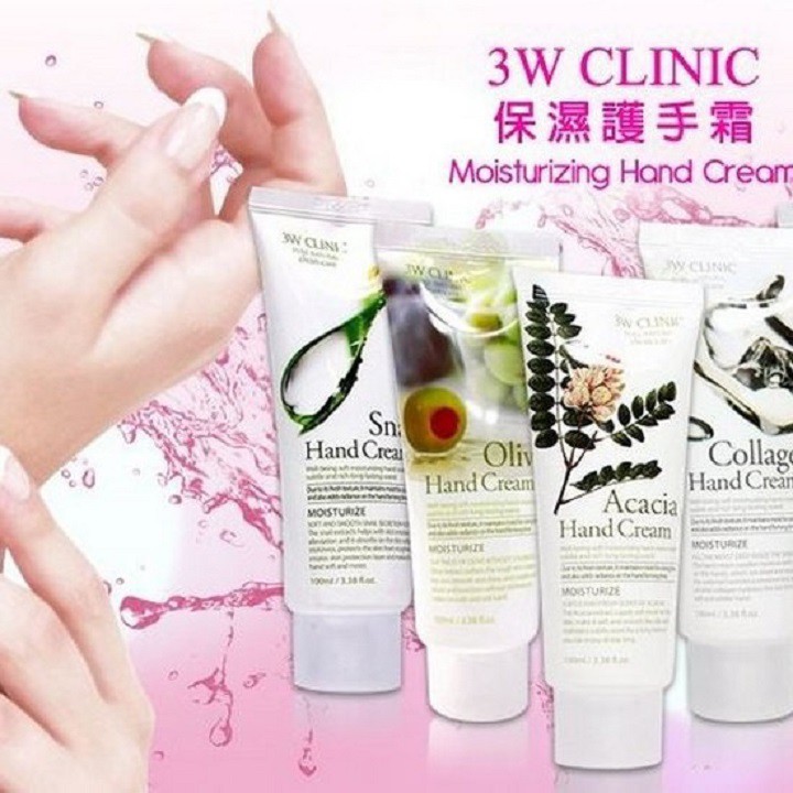 [Mã SKAMPUSH9 giảm 10% đơn 200K] Kem dưỡng da tay 3W Clinic Moisturizing Hand Cream - mỹ phẩm MINH HÀ cosmetics