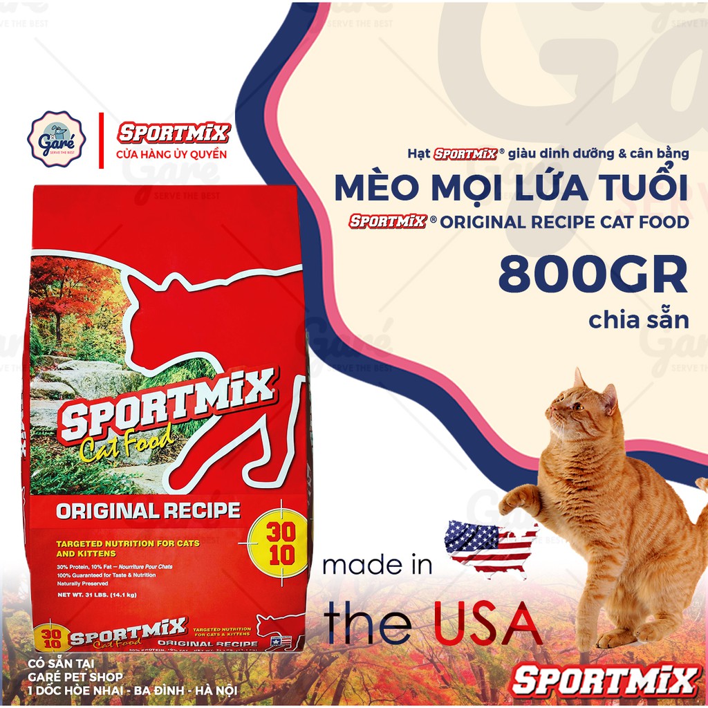 1kg - Hạt SPORTMiX ® Original Recipe dành cho Mèo mọi lứa tuổi (hàng Mỹ)- SPORTMiX ® Original Recipe Cat Food