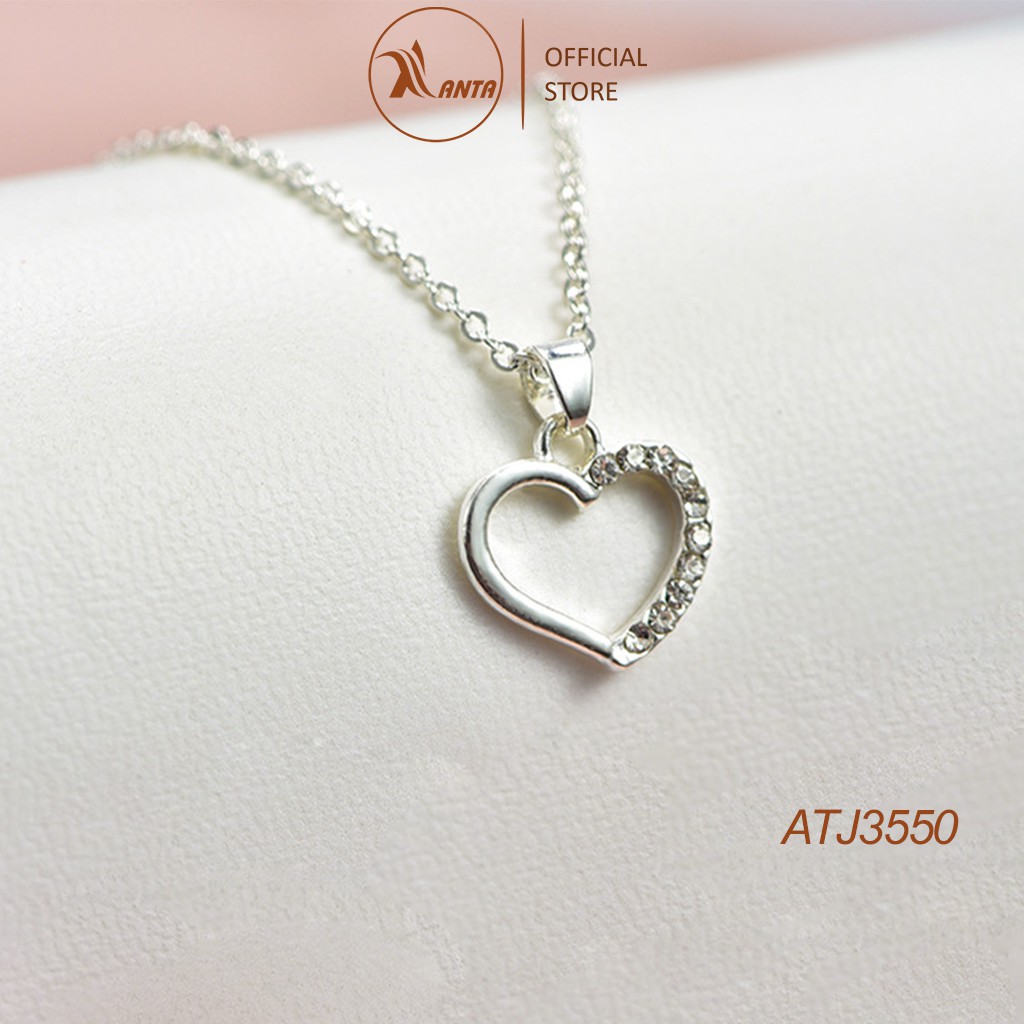 Dây chuyền bạc mặt hình trái tim phong cách Hàn Quốc dành cho nữ ANTA Jewelry - ATJ3550