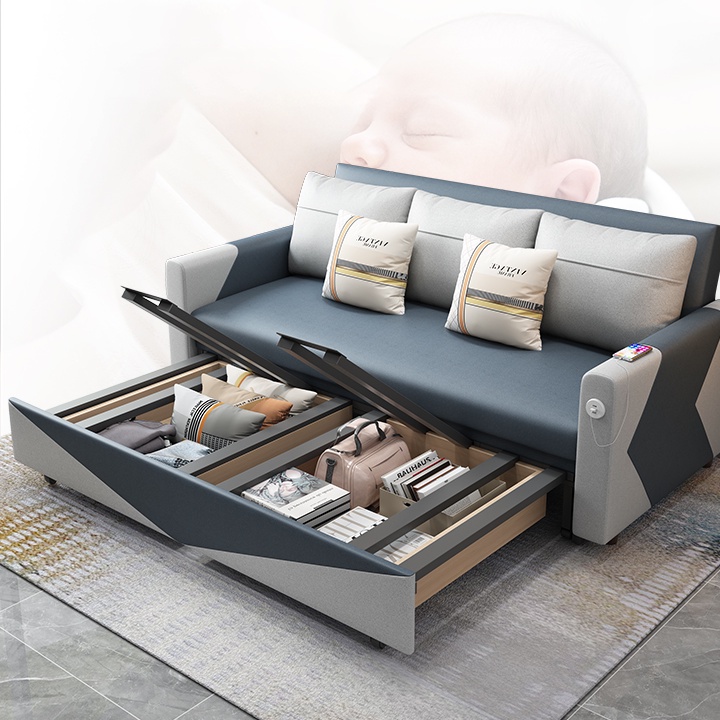 Giường Sofa Thông Minh Cao Cấp Rộng 1m7, 2m ,Sô Pha Giường Đa Năng Gấp Gọn Thành Ghế