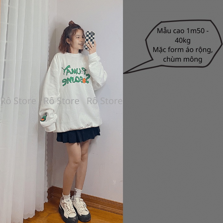 Áo sweater nữ/Áo nỉ form rộng tây bồng unisex dễ phối đồ hình in thú cưng cute chất nỉ bông dày dặn RÔ STORE SW28 | BigBuy360 - bigbuy360.vn