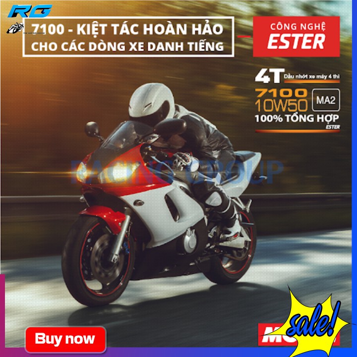 Nhớt Máy Chính Hãng Motul 7100 4T 10W50 1L - Nhớt Pháp Cao Cấp Dành Cho Xe Số Côn Tay Và Mô Tô