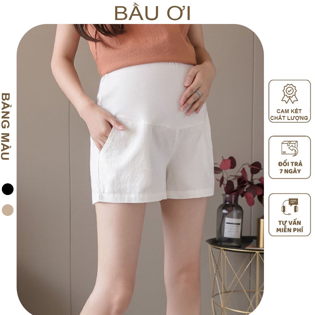 [BAUOI Q01] QUẦN SÓC BẦU CHẤT ĐŨI SIÊU MÁT CÓ CHỈNH CHUN THOẢI MÁI CHO MẸ BẦU - QUẦN ĐÙI - SOOC