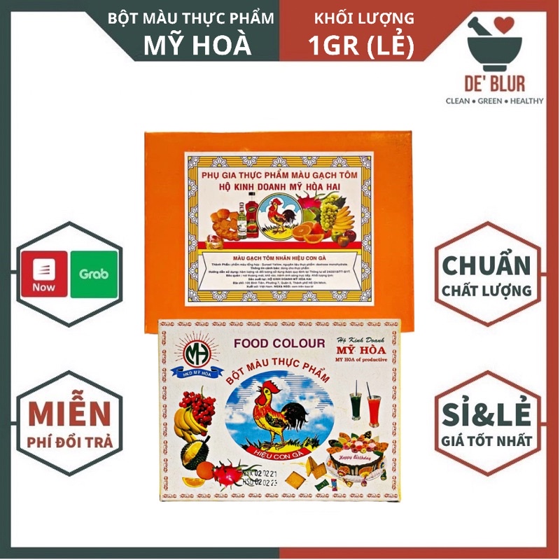 Phụ Gia Thực Phẩm / Bột Màu Thực Phẩm Mỹ Hoà Loại Ống & Loại Gói  Đảm Bảo Chất Lượng / Tuyệt Đối An Toàn
