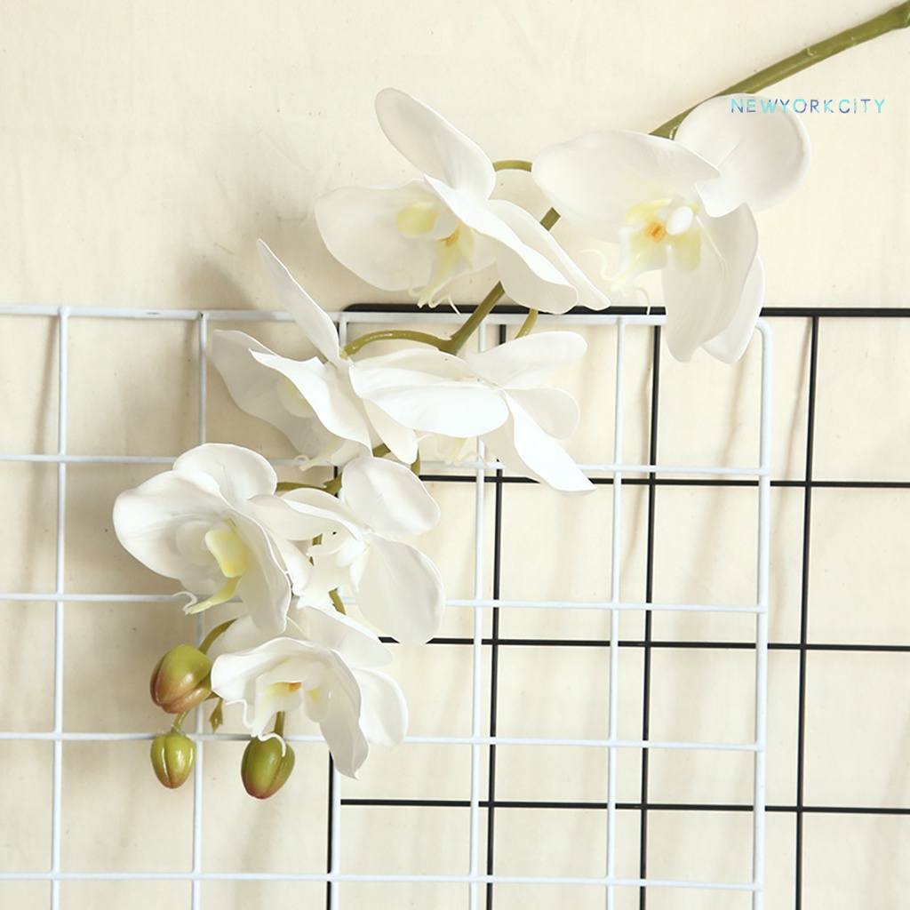1 Cành Hoa Lan Nhân Tạo Trang Trí Sinh Động
