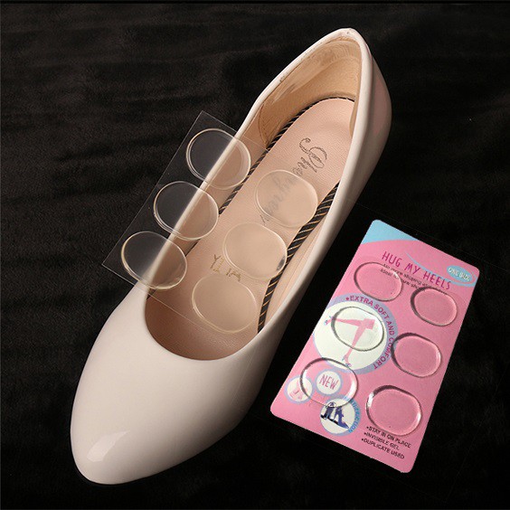 Set 6 miếng lót giày tròn chất liệu silicon bảo vệ cho đôi chân