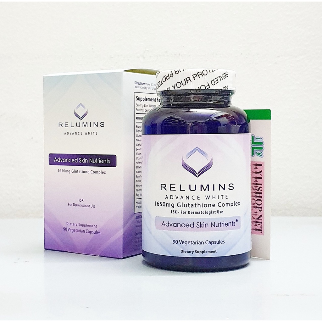 Viên Uống Trắng Da Relumins Advance White 1650 mg hộp 90 Viên của Mỹ