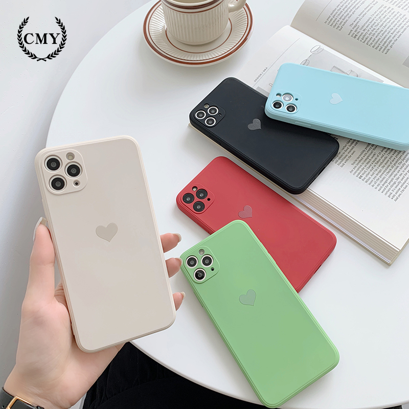Ốp điện thoại silicon họa tiết trái tim dành cho iPhone11/11Pro 11pro Max X XR XS XS MAX 7 8 plus SE | BigBuy360 - bigbuy360.vn
