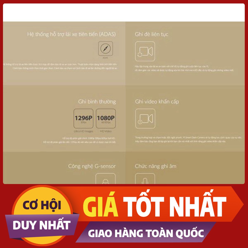 [SaleOff] [Bản Quốc Tế] Camera Hành Trình YI 2K - YI Mart Dash Camera - Bảo hành 12 tháng - Shop Thế giới điện máy .