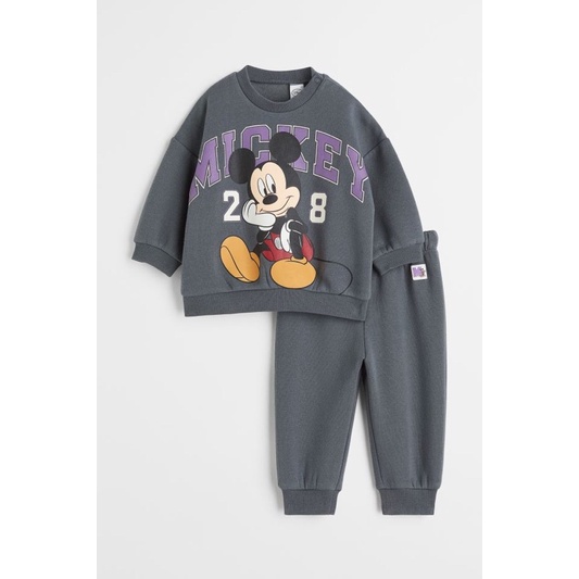 Bộ nỉ mickey cho bé trai HM auth