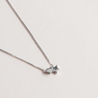 Dây chuyền nữ shimmer silver mặt hình ngôi sao & trái tim nhỏ - outlet 61