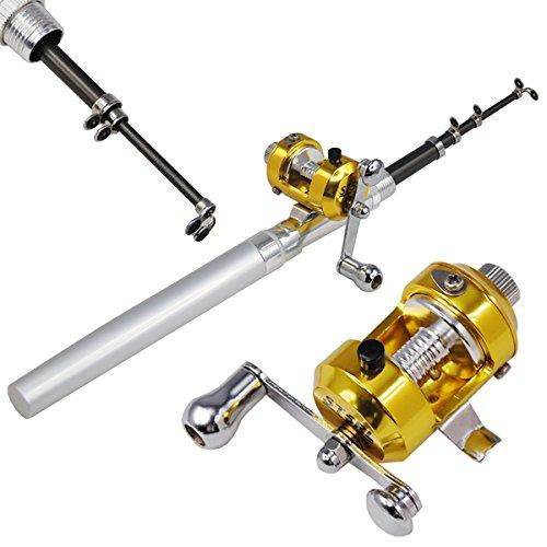 Bộ Cần Câu Cá Du Lịch Mini Dài 100Cm Hình Bút Bi Máy Ngang