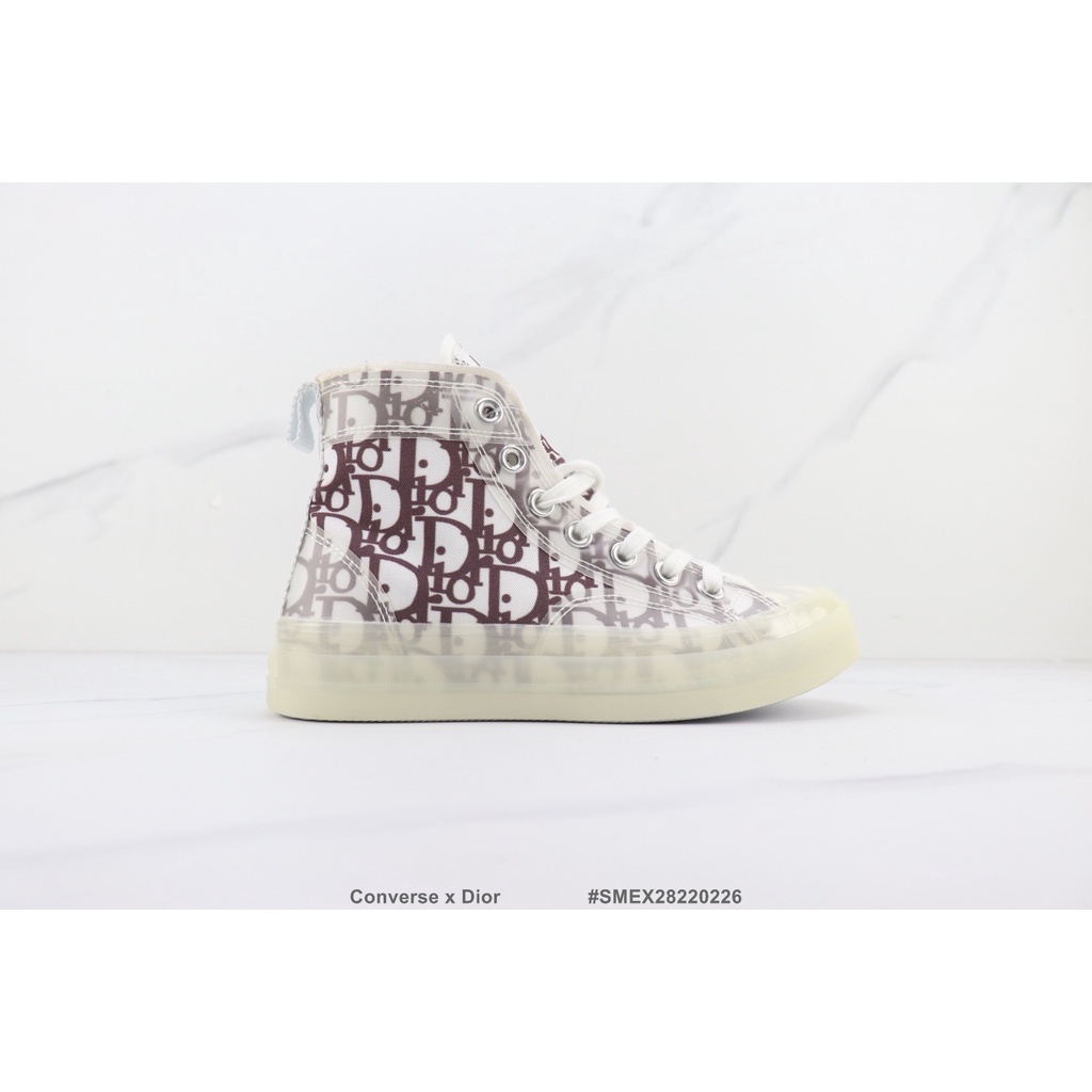 Giày Converse x Dior 1970s Vải canvas Cổ Cao Đế Trong Suốt Thêu Họa Tiết Size 35-44 ↗️