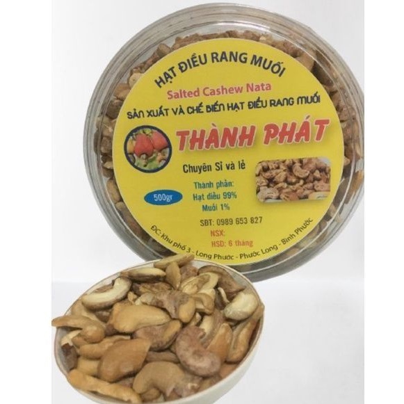500gram hạt điều rang muối bình phước loại vỡ còn vỏ lụa | BigBuy360 - bigbuy360.vn