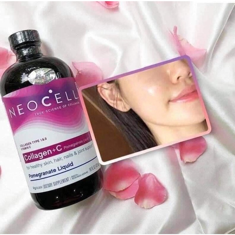 Nước Uống Collagen Lựu Neocell Collagen + C Pomegranate Liquid 473 ml Mỹ - Mẫu mới