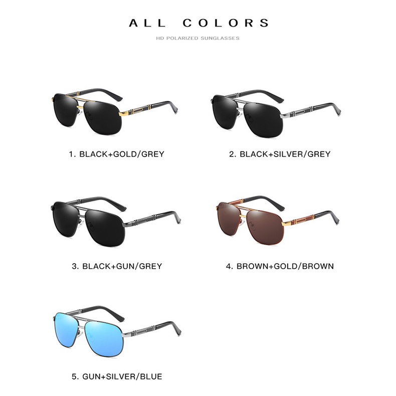 Kính Mát Nam Nữ Phân Cực Chống Tia uv400 Phong Cách Retro