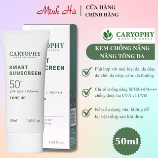 Kem chống nắng Caryophy Smart Sunscreen Tone Up SPF50+ PA+++ 50ml giúp nâng tone da