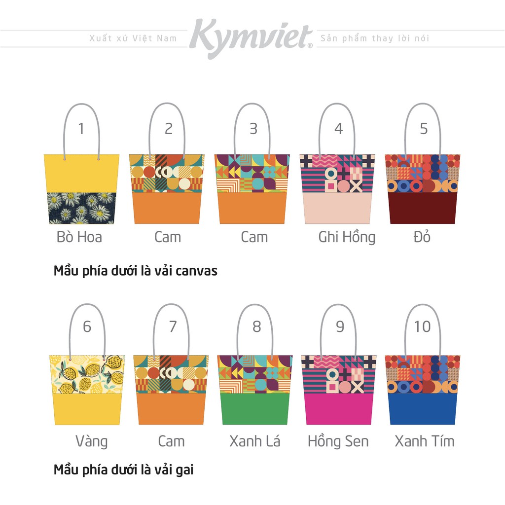 [Mua 1 được 3] Túi Tote Vải Canvas In Hình Chân Dung Kymviet 100% Handmade, Thiết Kế Thời Trang, Đựng Đồ Đa Năng