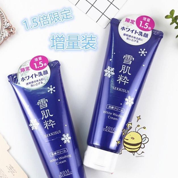 Sữa rửa mặt trắng da Kose Sekkisui White Washing Cream