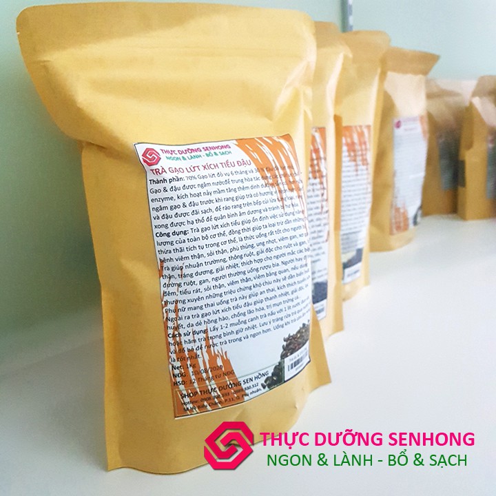 Trà gạo lứt mix đậu đỏ (xích tiểu đậu) (1Kg) Trà rang củi theo phương pháp thực dưỡng Ohsawa