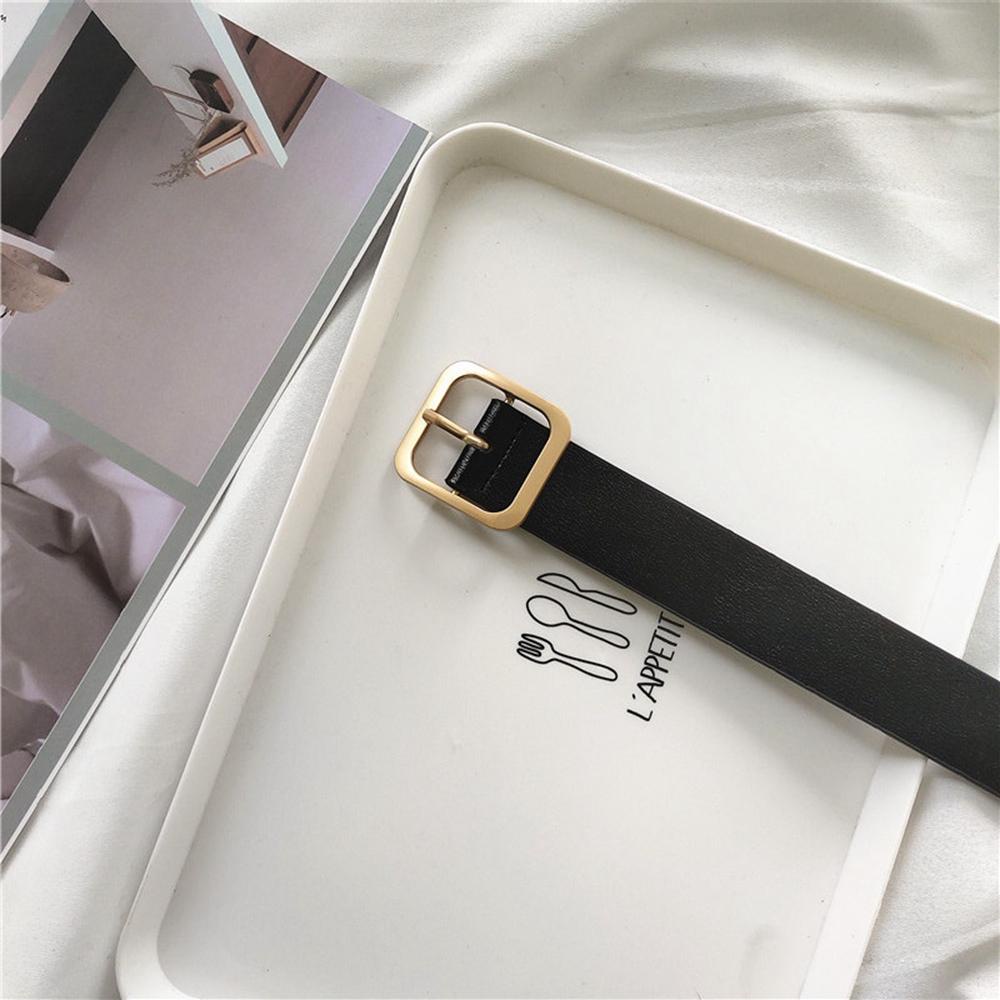 Thắt Lưng Da Khóa Kim Loại Điều Chỉnh Được VANES1 Thời Trang Hàn Quốc Cho Nam Nữ