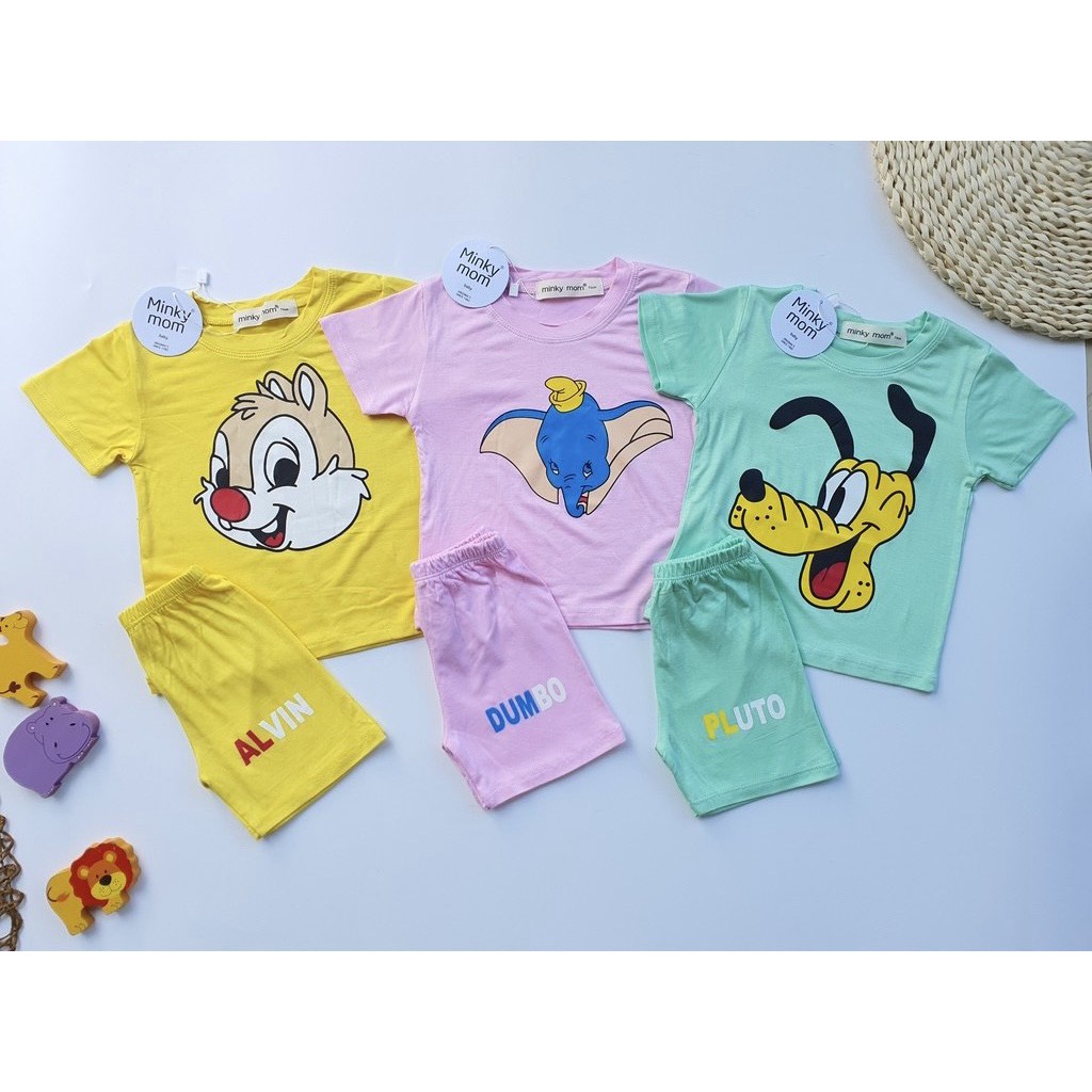 Bộ cộc tay cho bé  Bộ cộc tay DISNEY cho bé trai bé gái  chất thun lạnh cao cấp siêu mềm siêu mát