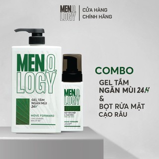 Combo Menology Gel Tắm Ngăn Mùi 24h Move Forward 630ml + Bọt Rửa Mặt & Cạo Râu Move Forward 100ml