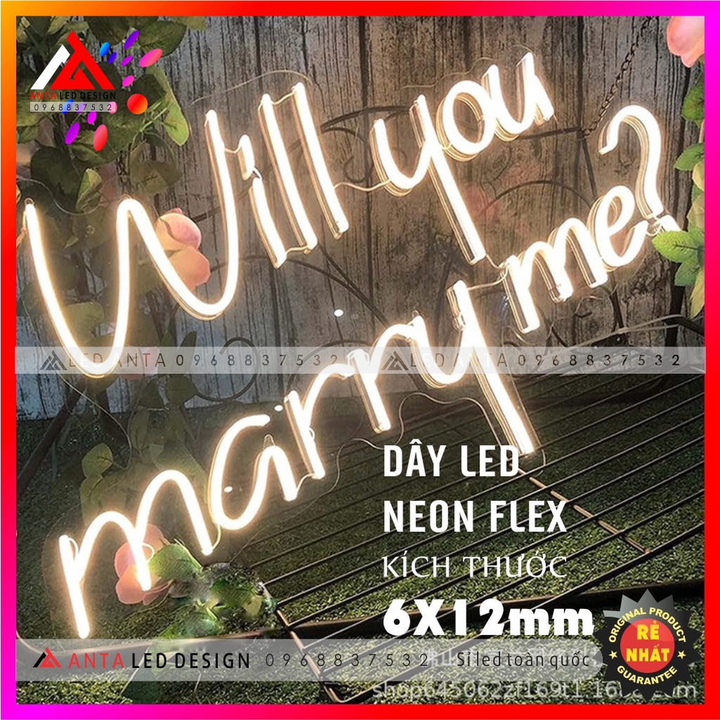 1 mét đèn LED neon 12v uốn chữ quảng cáo, trang trí